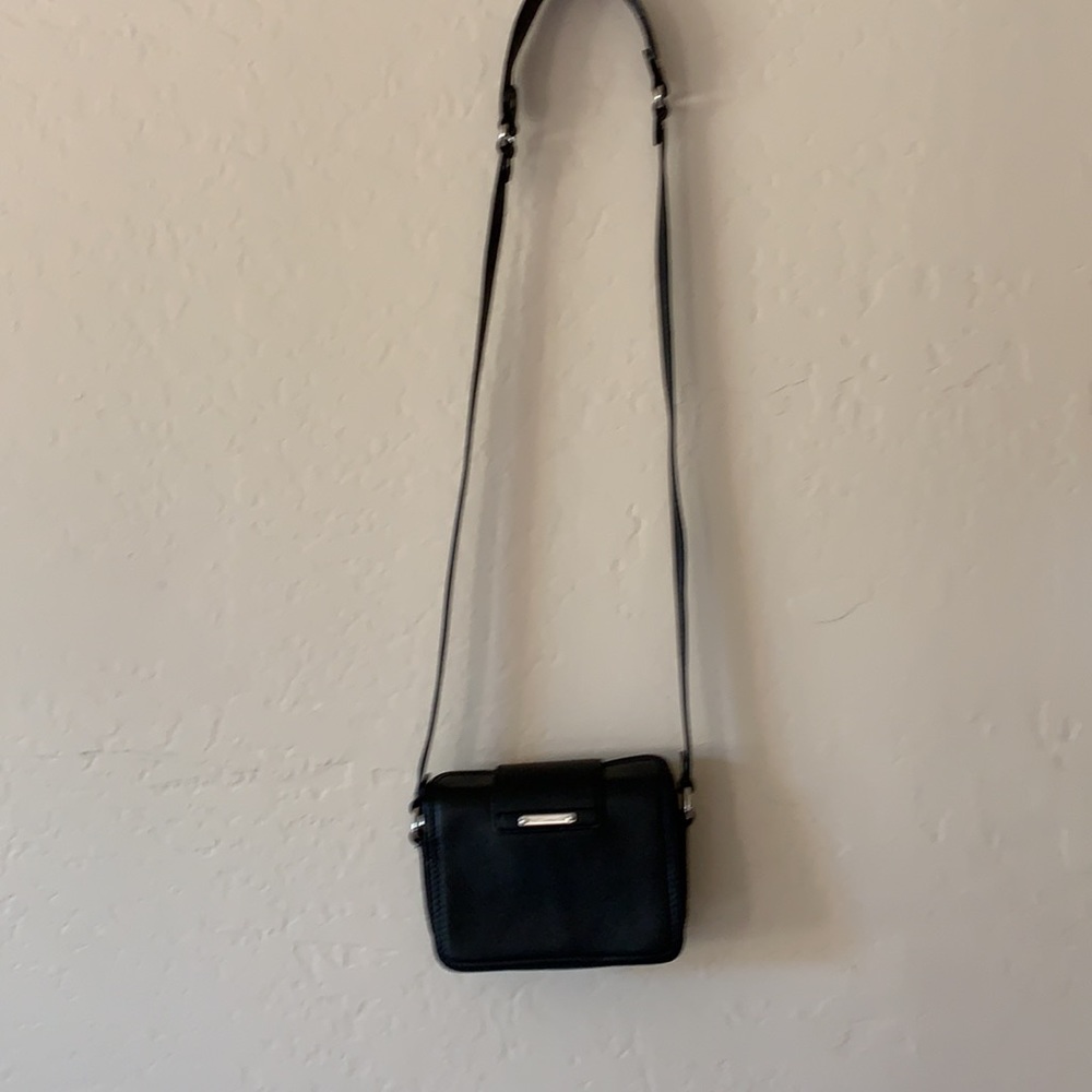Rebecca Minkoff NWOT black genuine leather shoulder/crossbody mini purse - Picture 2 of 4